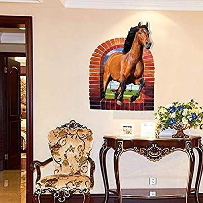 3D Horse animals Background Wall Sticker for Living Room SK9074