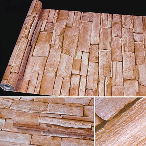 ecorative materials MMGZ Slate Creative 3D Stone Brick Decoration Wallpaper Stickers Bedroom Living Room Wall Waterproof Wallpaper Roll, Size: 45 x 1000cm