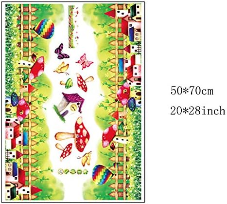 Mushrooms Flowers Butterflies Air Balloons Wall Stickers Ay 7255