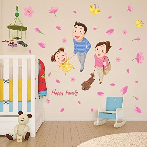 Cartoon family parents and children beautiful wall stickers XL8227