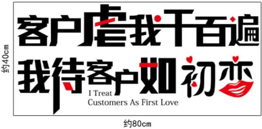 Ay6061Customers abuse me thousands of times, I treat customers like first love wall stickers