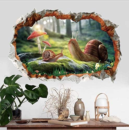 3D solid wall breaking snail home decoration sticker PVC waterproof creative wall stickers XH6244