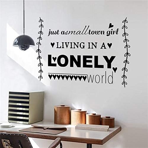 Olive Branch Wall Quotes Saying "Just a small town girl living in a LONELY world" Heart Inspirational English Sticker