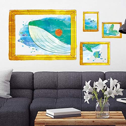 Peninsula Liangpin DIY Seamless Wall Sticker-Whale Photo Frame XH7235