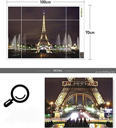 Ay8014W Huaduo Modern Removable Wall Stickers 3D Window View Large Eiffel Tower Sydney Greek Night City For Living Room Bedroom Home Decoration