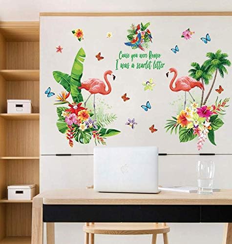 Flamingos Cartoon Wallpaper Background Decoration Removable TV Sofa Living Room Wallpaper-ek