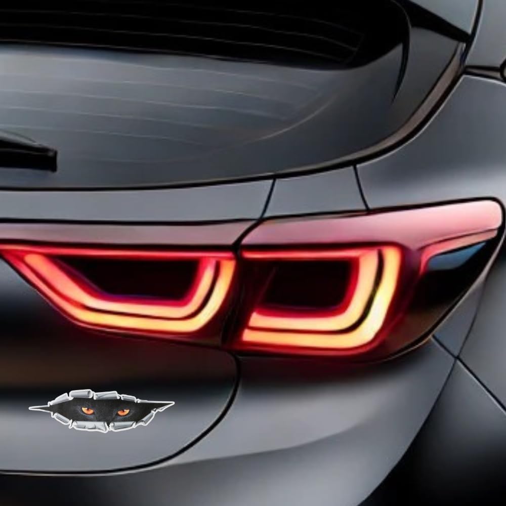 Halloween Car Sticker Scary Horror Eyes Design Universal Computer Sticker Car Decal Laptop Sticker Fashion Punk Festival Vehicle nc840w3 Size 21x5cm