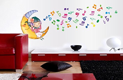 Peninsula Liangpin DIY Seamless Wall Sticker-Moon Girl AY7117