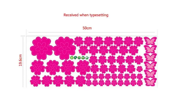 Flowers DIY Wall Decals for Kids Rooms Baby Bedroom Wall Stickers Living Room Art Decals Home Decoration Furniture Stick