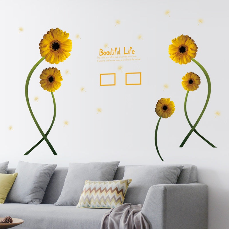 Sk9233 Beautiful Sunflowers Wall Sticker