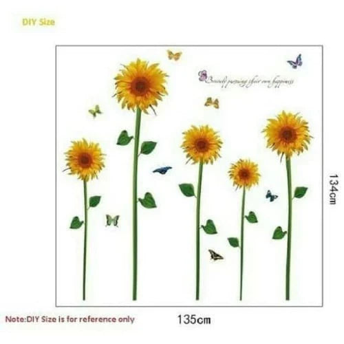 SK9100 SUNFLOWER II WALLSTICKER WALSTIKER STIKER DINDING HIASAN 60X90 di etoshop | Tokopedia