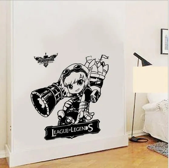 NC9135 League dormitory wall stickers LOL flag cafes game room wall decoration wall decor vinyl removable wallpaper