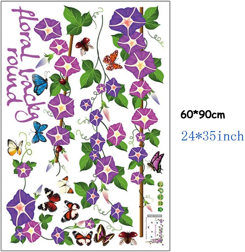 Sk9041 Morning Glory Vine Wall Sticker