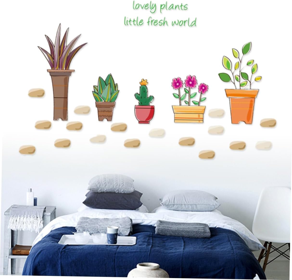 Potted Plants Wall Sticker Cupboard Glass Window Wall Stickers Sk7017