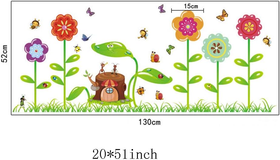 fashionbeautybuy Butterflies Flowers Leaves Bees Wall Sticker Decal Home Decor PVC Murals Wallpaper House Art Picture Living Room