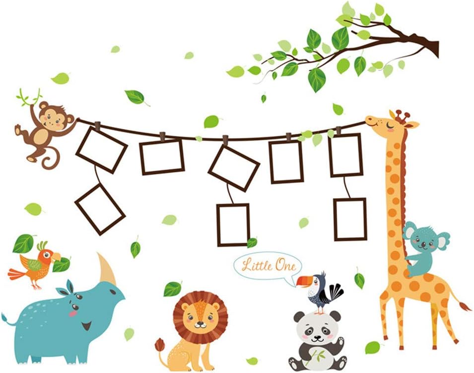 Cartoon Animal Style Photo Frame Children Bedroom Decorative Wall Stickers SK9206 Size:60x90cm