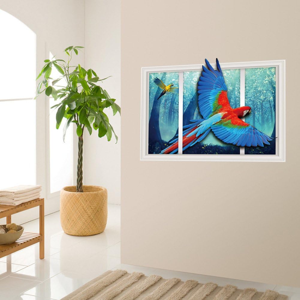 3D wall sticker parrot children's room wall sticker Xh9227