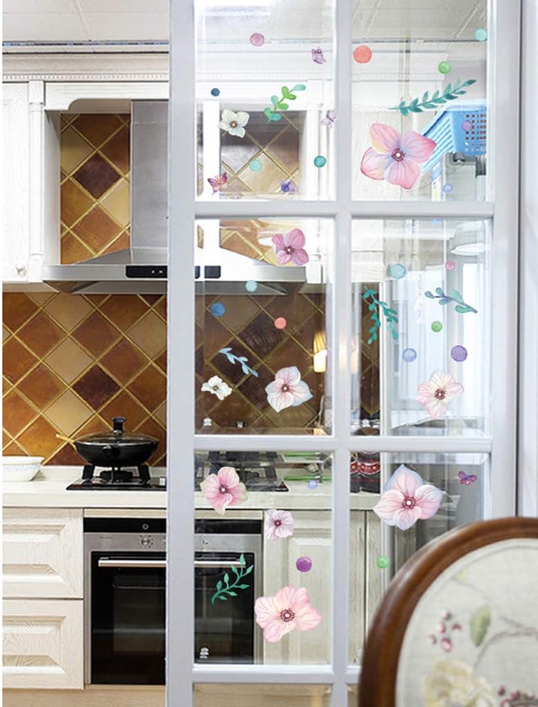 Sk7068 Beautiful Flowers Wall Stickers