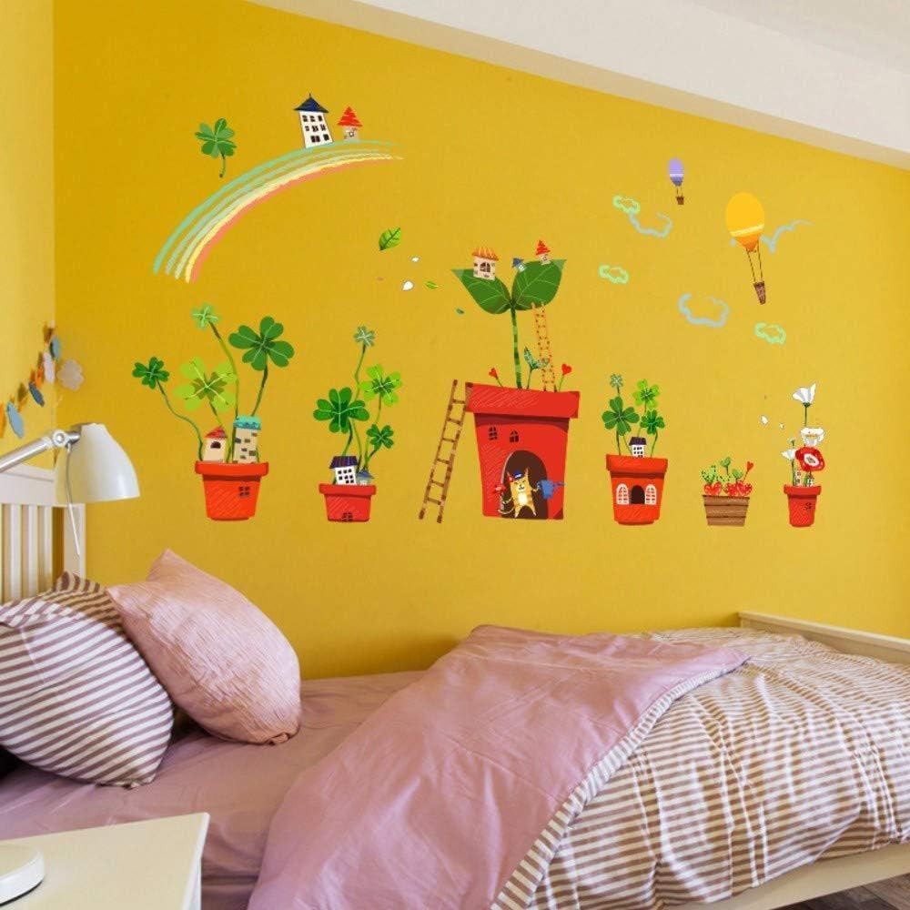 Wall Stickers,Potted Plants Cute Flowers Home Decor Living Room DIY Art Decal Wallpaper Removable Sticker