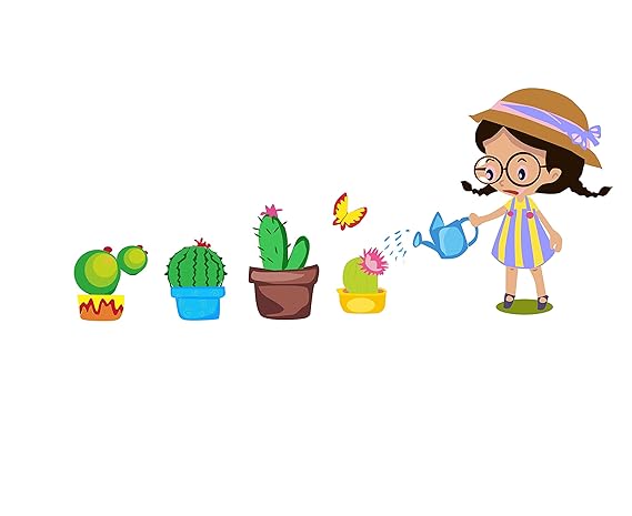 Littlebuds 110 cm Flowers Removable Sticker (Pack of 1)