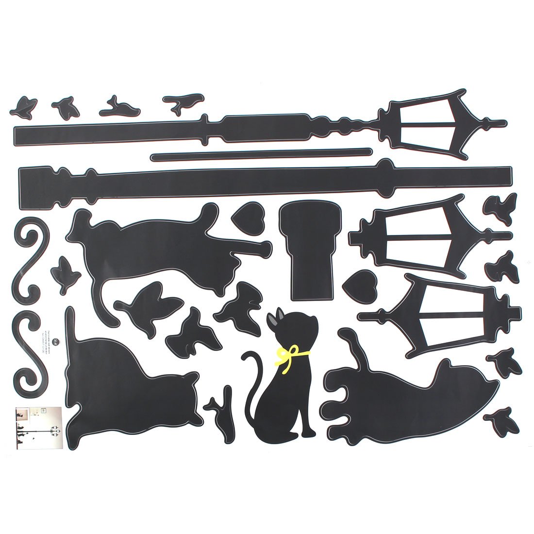 Cat Decals Removable Sticker Decoration Wall Decal Cats Kitten Generic PVC Cat Print Home Living Room Self Adhesive Wall Sticker LD833 Size: 30x60