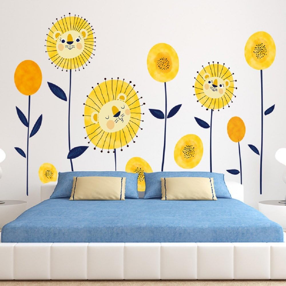 Cartoon sun flower wall Sticker Xh9292
