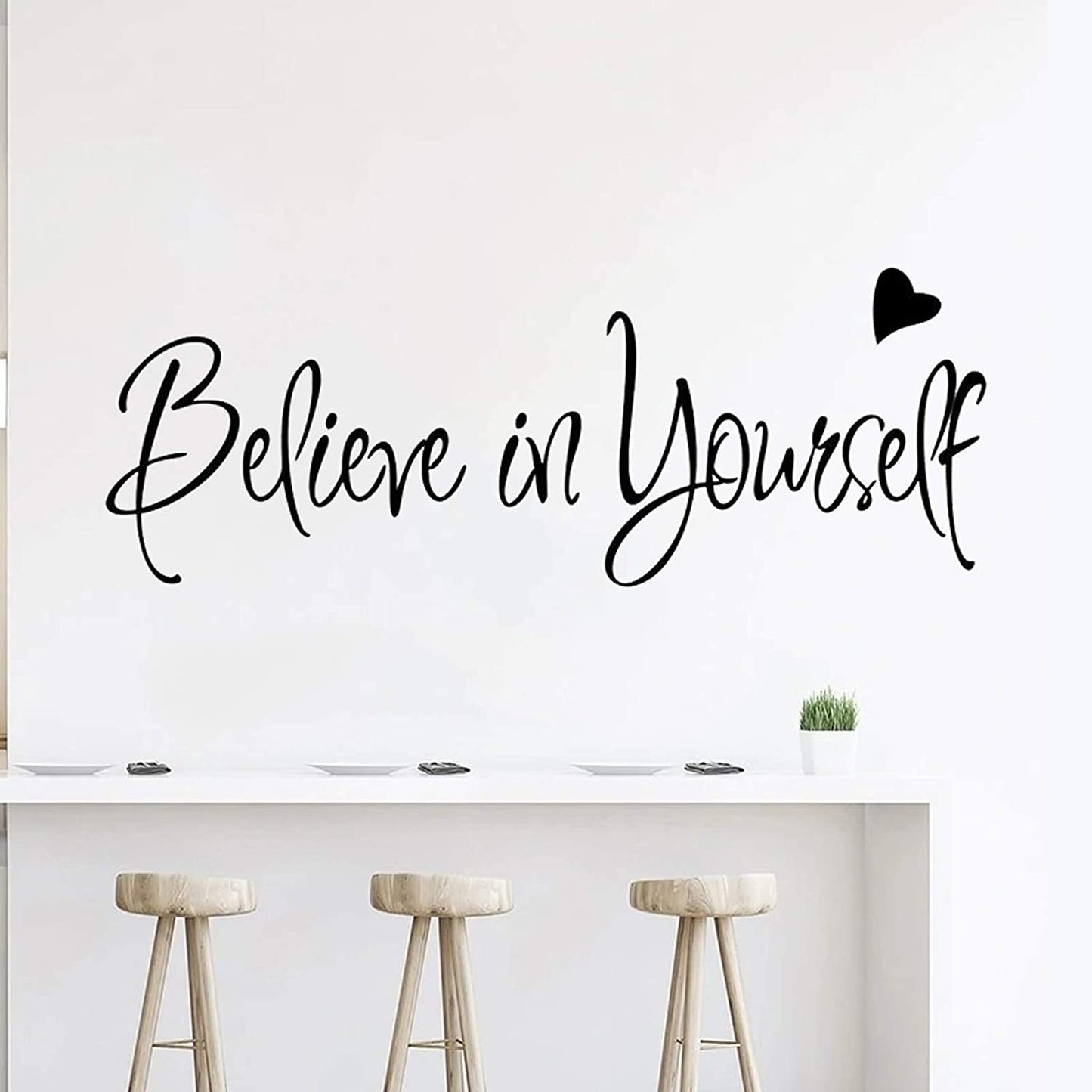 Believe In Yourself Wall Stickers Inspirational Home Decor Creative Inspiring Quote Wall Decal Adesivo De Parede Vinyl Decals