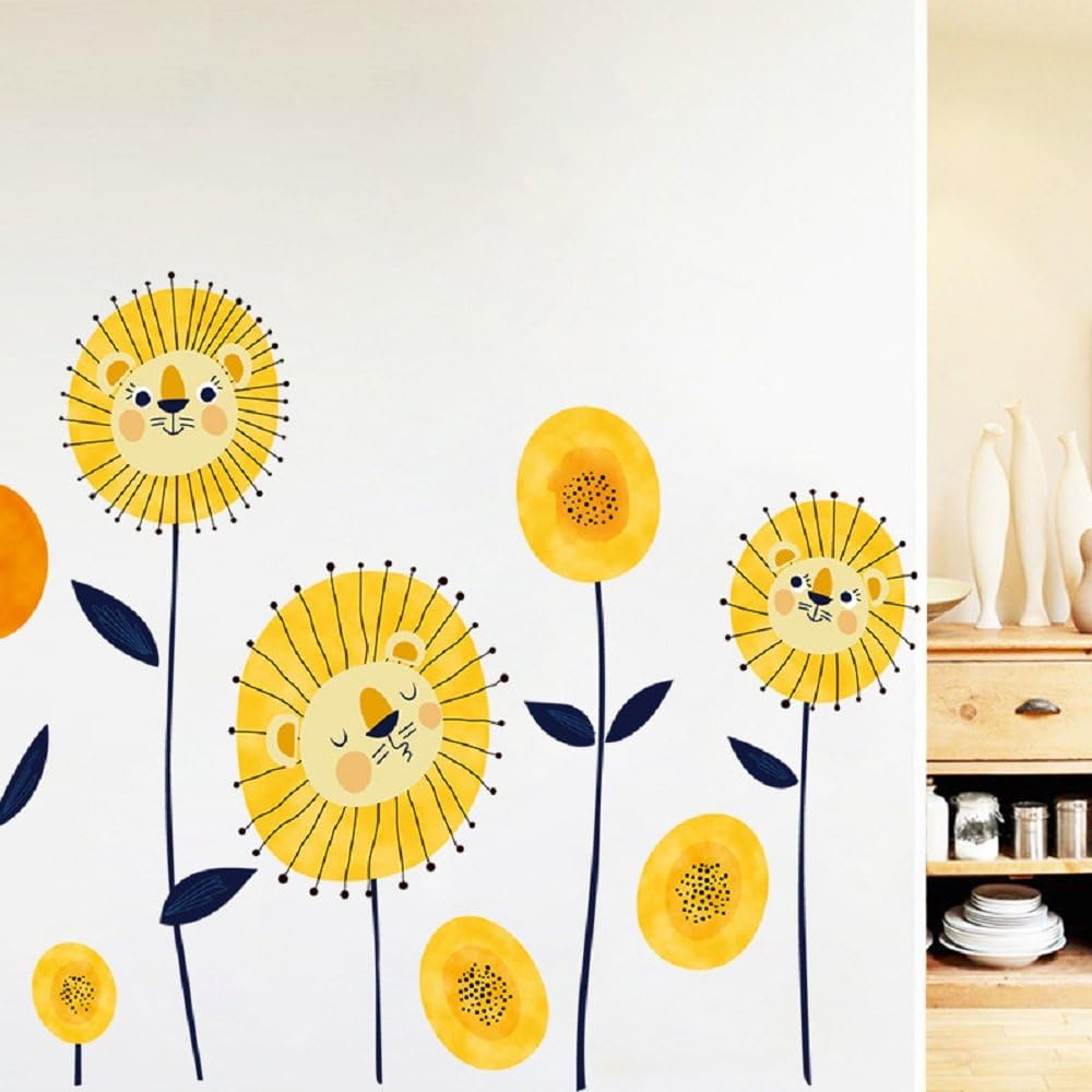 Cartoon sun flower wall Sticker Xh9292