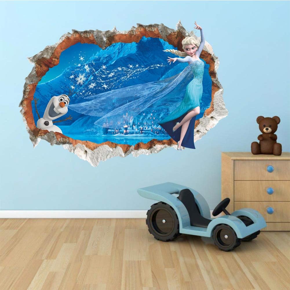 Frozen Cartoon Character Wall Sticker Diy Wall Paper Children's bedroom Living Office Decoration Can Remove