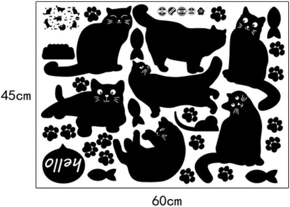 Cartoon Lovely Black Cat Silhouette Wall Sticker Home Decor Kids Room Stairway Corridor Decoration Mural Combination Stickers