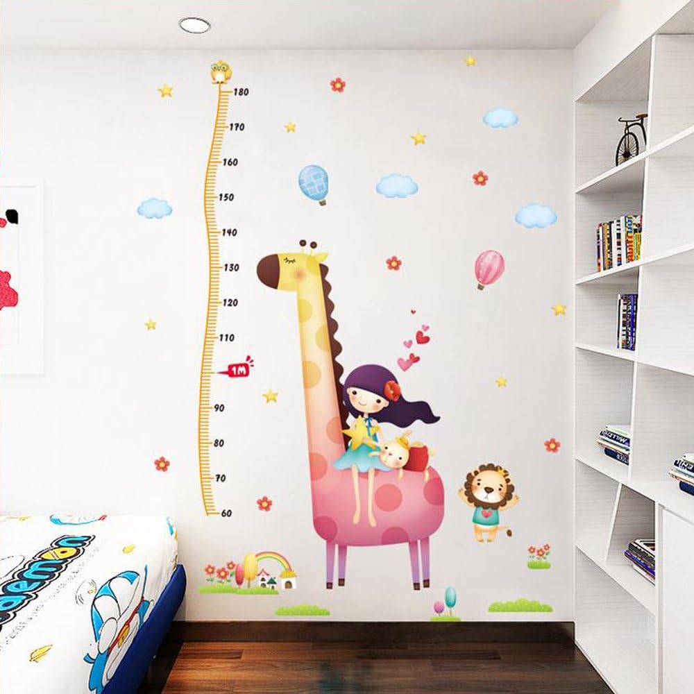 Girl Giraffe Height Measurement Wall StickersXL8246