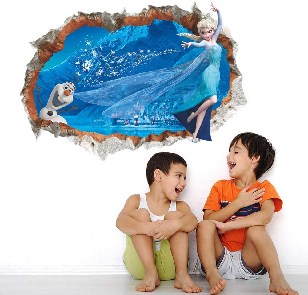 Frozen Cartoon Character Wall Sticker Diy Wall Paper Children's bedroom Living Office Decoration Can Remove