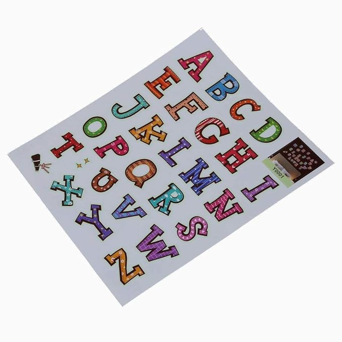 Yigo Fluorescent Luminous Wall Stickers Glow in The Dark Stars Home Decoration Eco-Friendly PVC Cartoon Wall Decal for Kids Rooms-Alphabet