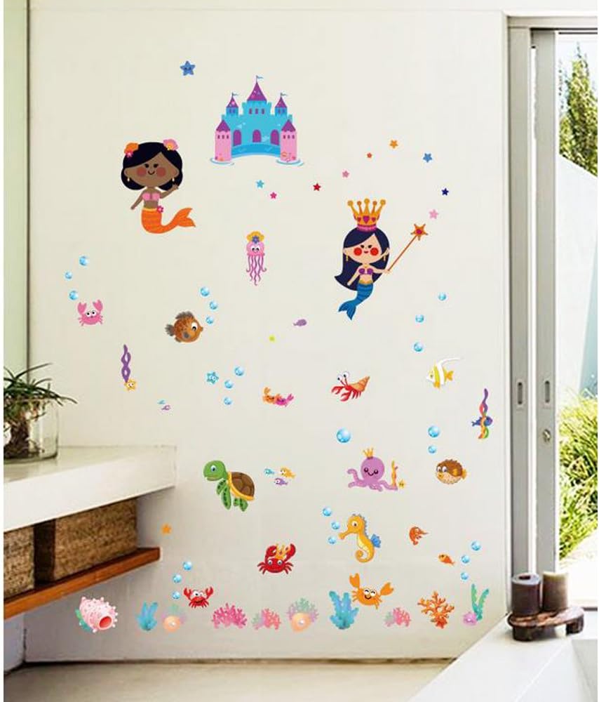 Cortina Furry Fish Self Adhesive Wall Sticker (Extra Large)