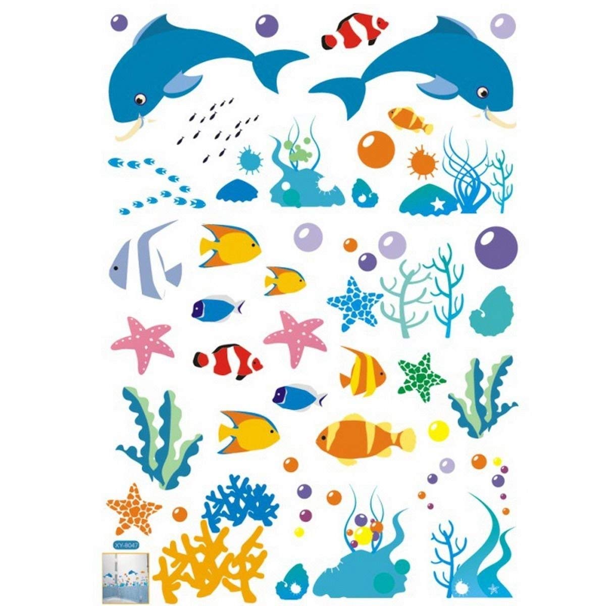 Xy8047 GlobalNiche® Sea Ocean Animal Dolphin Fish Wall Window Decor Vinyl Decal Kid Rome Sticker