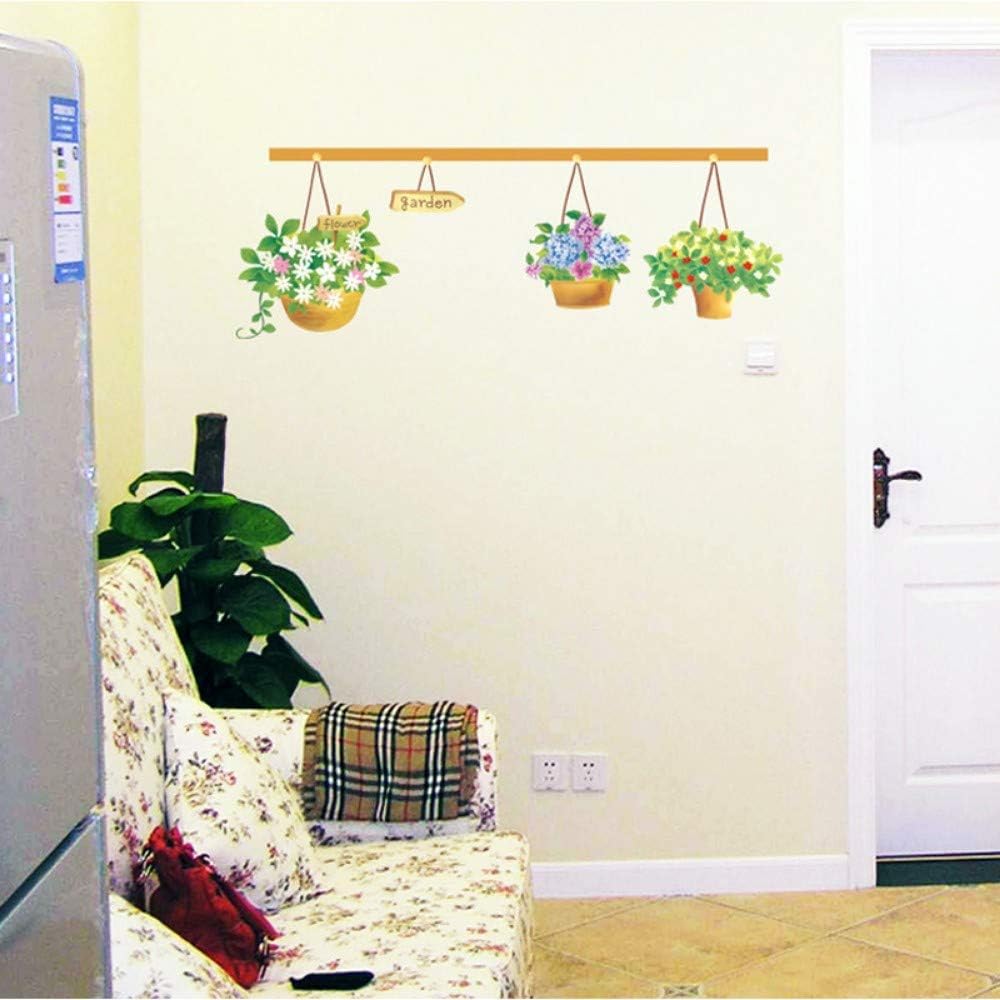 Ays620 Wall Stickers Corridor Living Room Bedroom Background Wall Decoration Potted Flower Basket Flower Plant