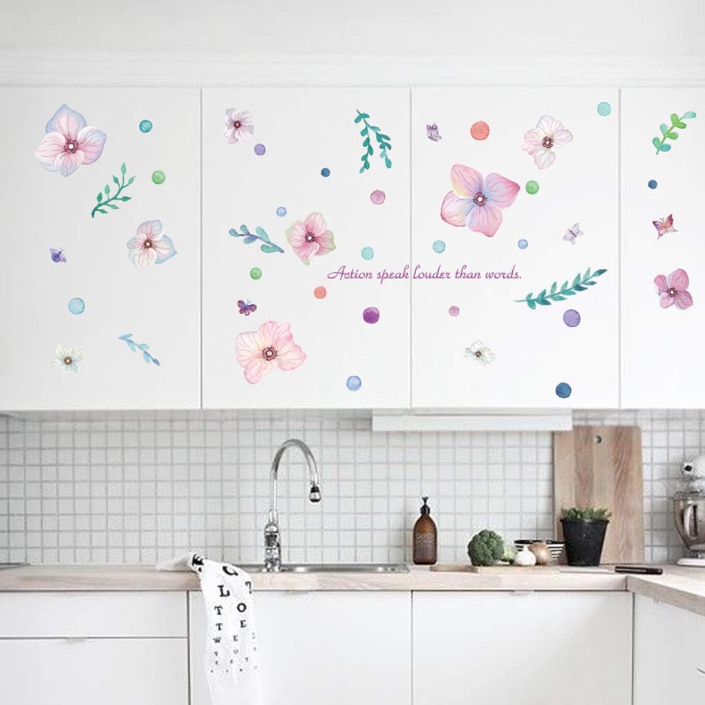 Sk7068 Beautiful Flowers Wall Stickers