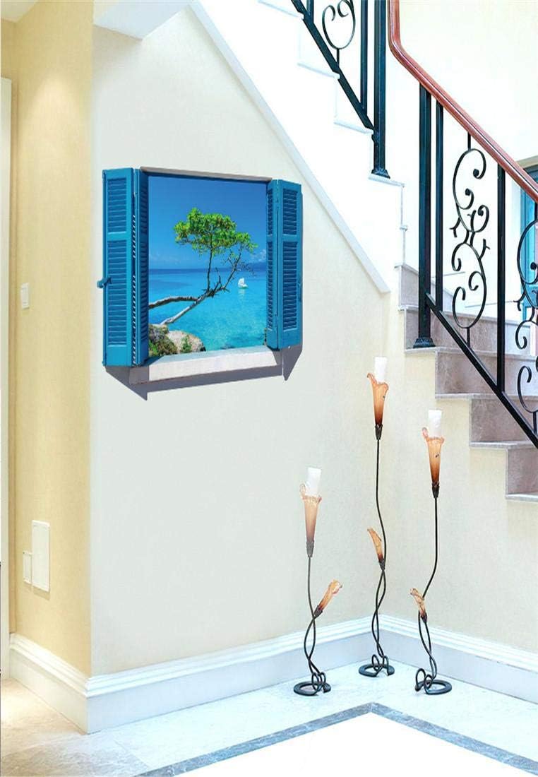 3D Blue Fake Landscape Wall Sticker Sk9059b