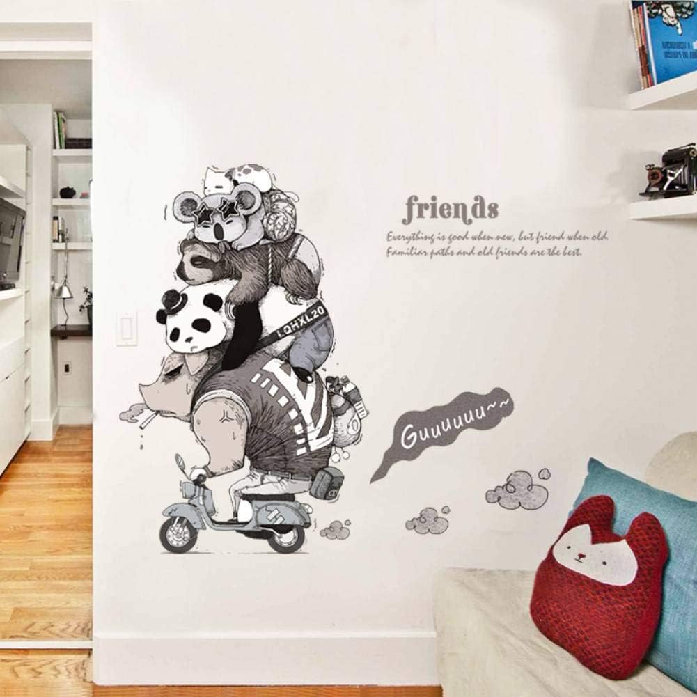 Cartoon Forest Animals Wall Stickers For Kids Rooms Childrens Playroom Decoration