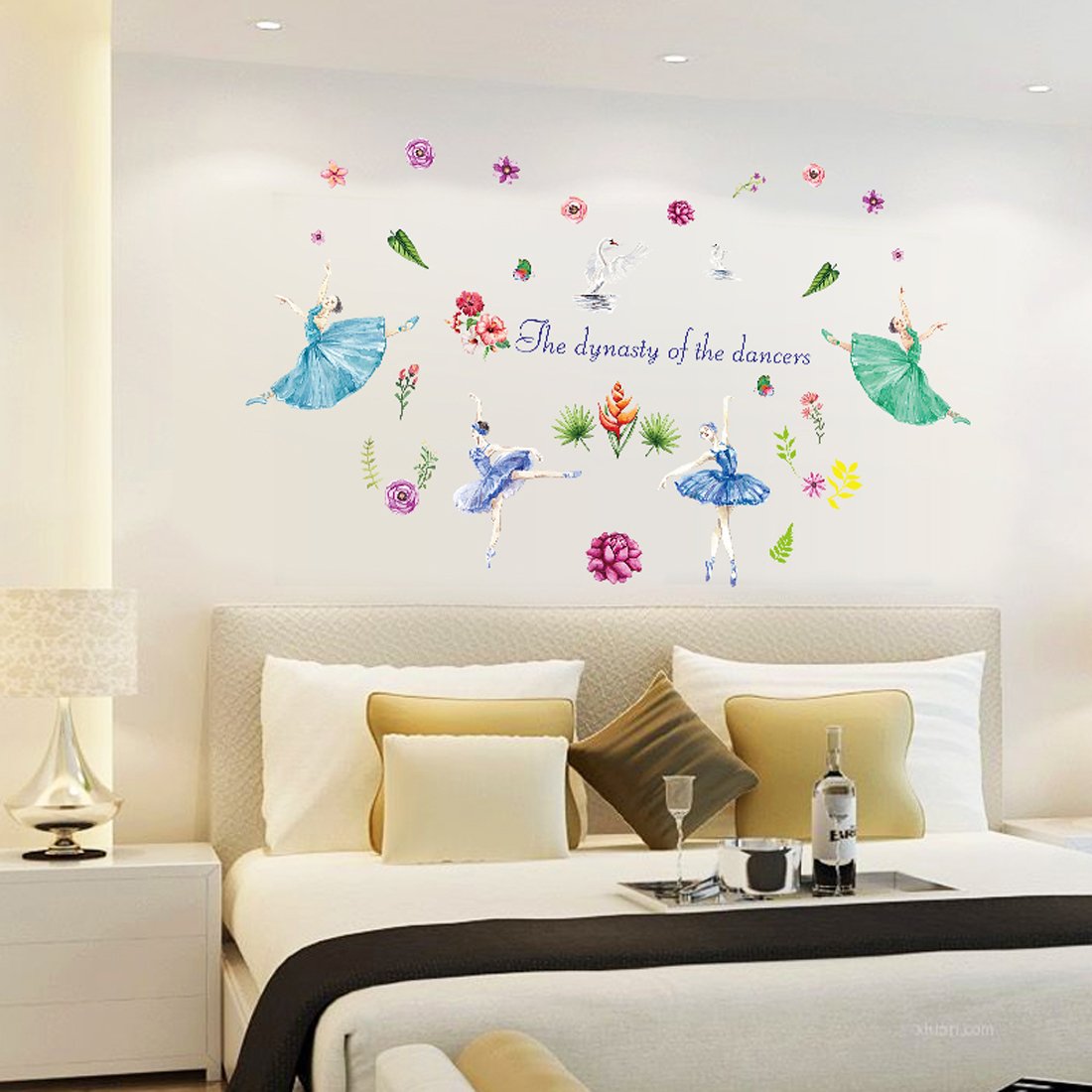 Creative girl room bedroom wall stickers