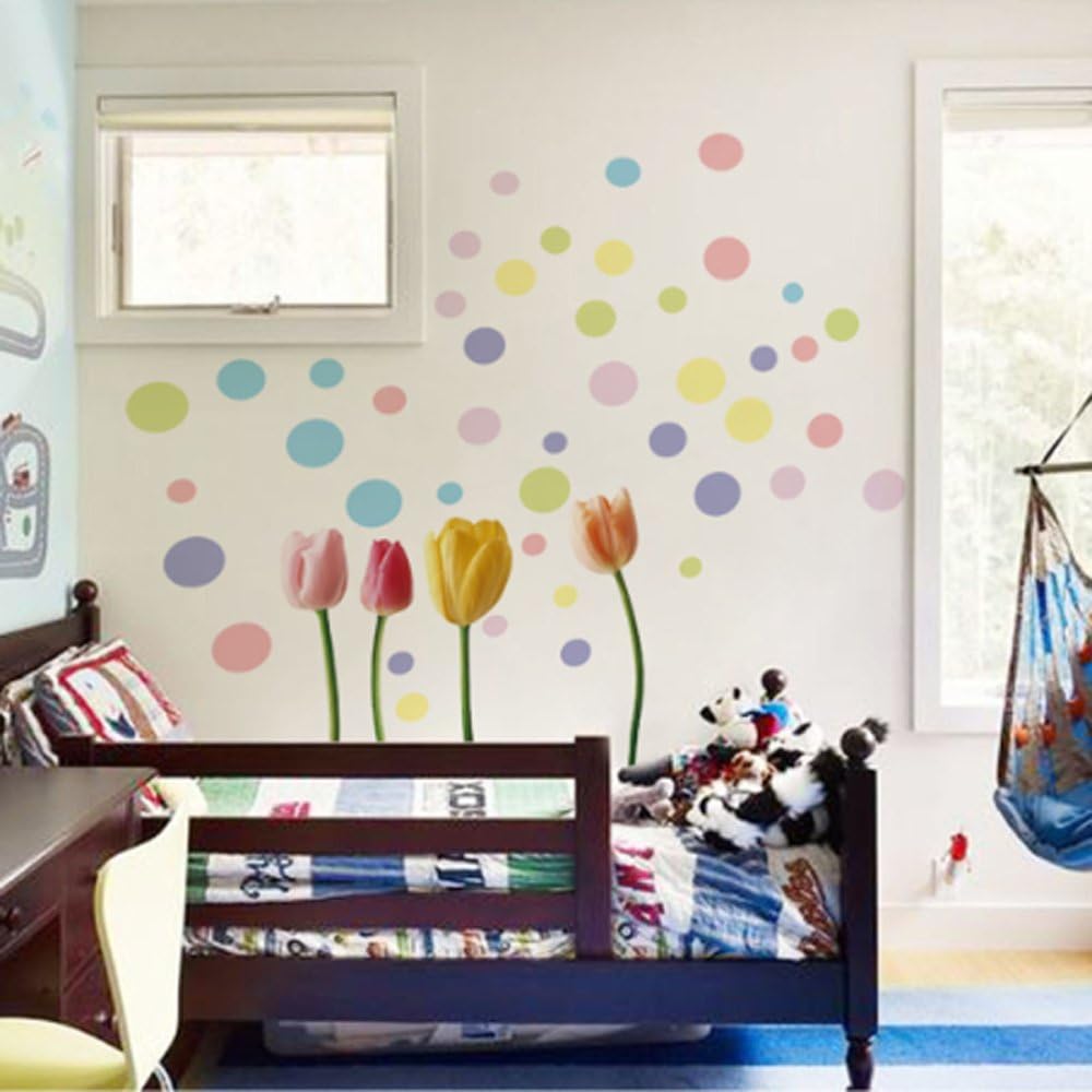 Colorful Flowers Butterflies Trees Wall Stickers Ays6007