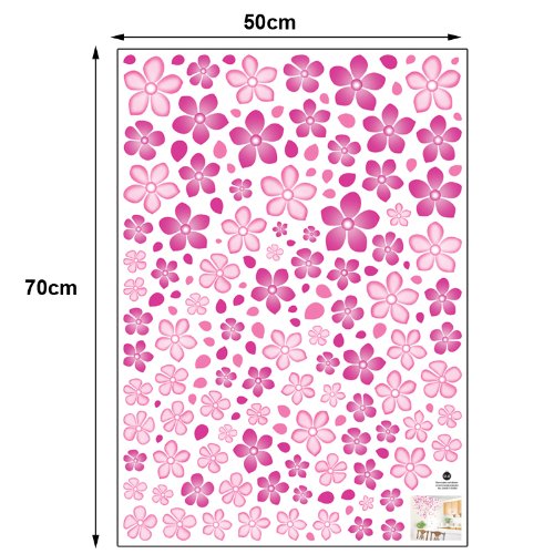 DM570084 DKDZ DIY Fashion Self Adhesive PVC Removable Wall Stickers/House Interior Decoration Pictures - Flower,