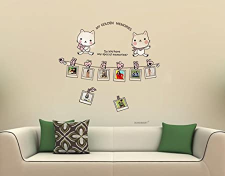 JM7103 Photo Frame Wall Stickers Home Decor Cute Decals Quotes Kids DIY Adesivo de Parede Removable Mixable