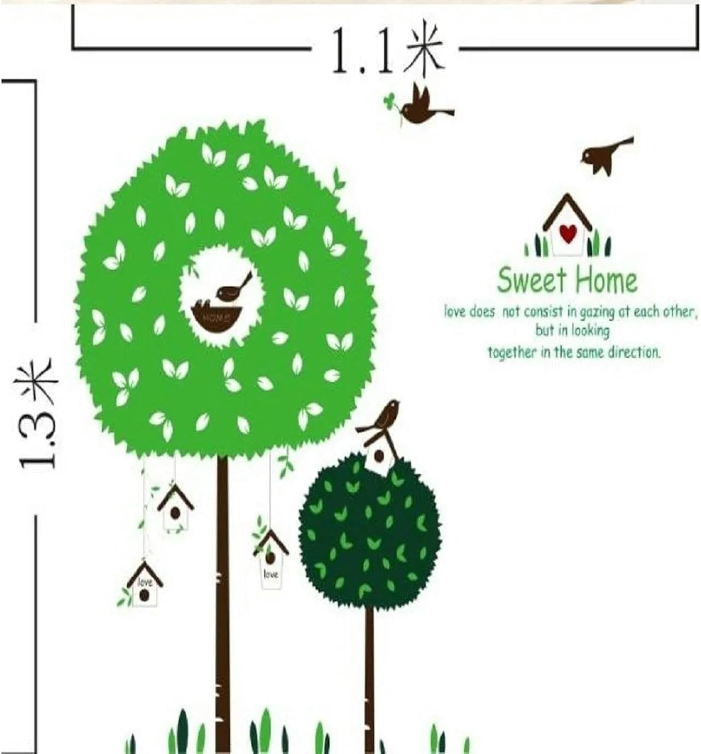 Green Tree Children's Room Decor Vinyl Wall StickeDM570039r