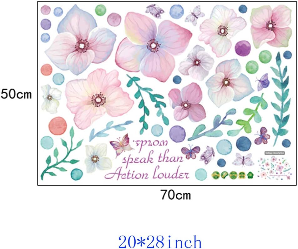 Sk7068 Beautiful Flowers Wall Stickers