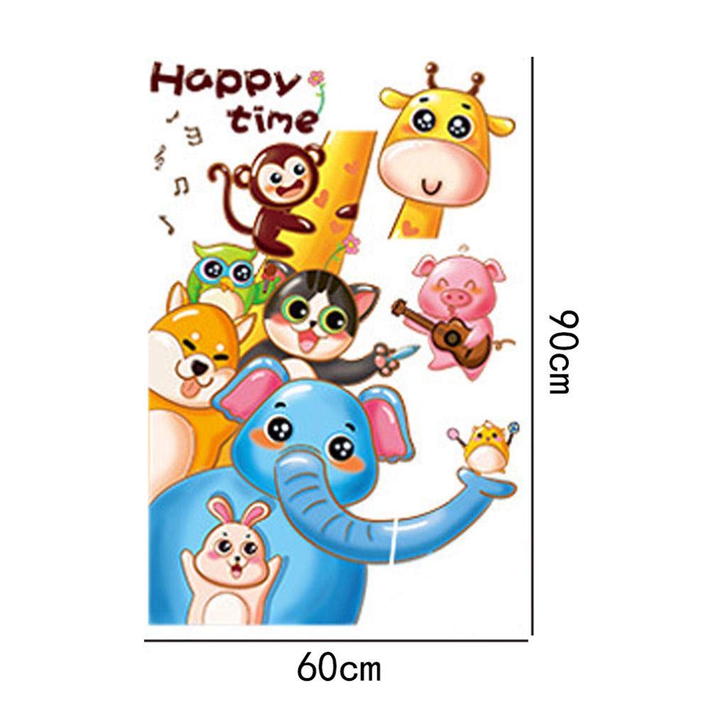 Animal Cartoon Wall Sticker Multicolour
