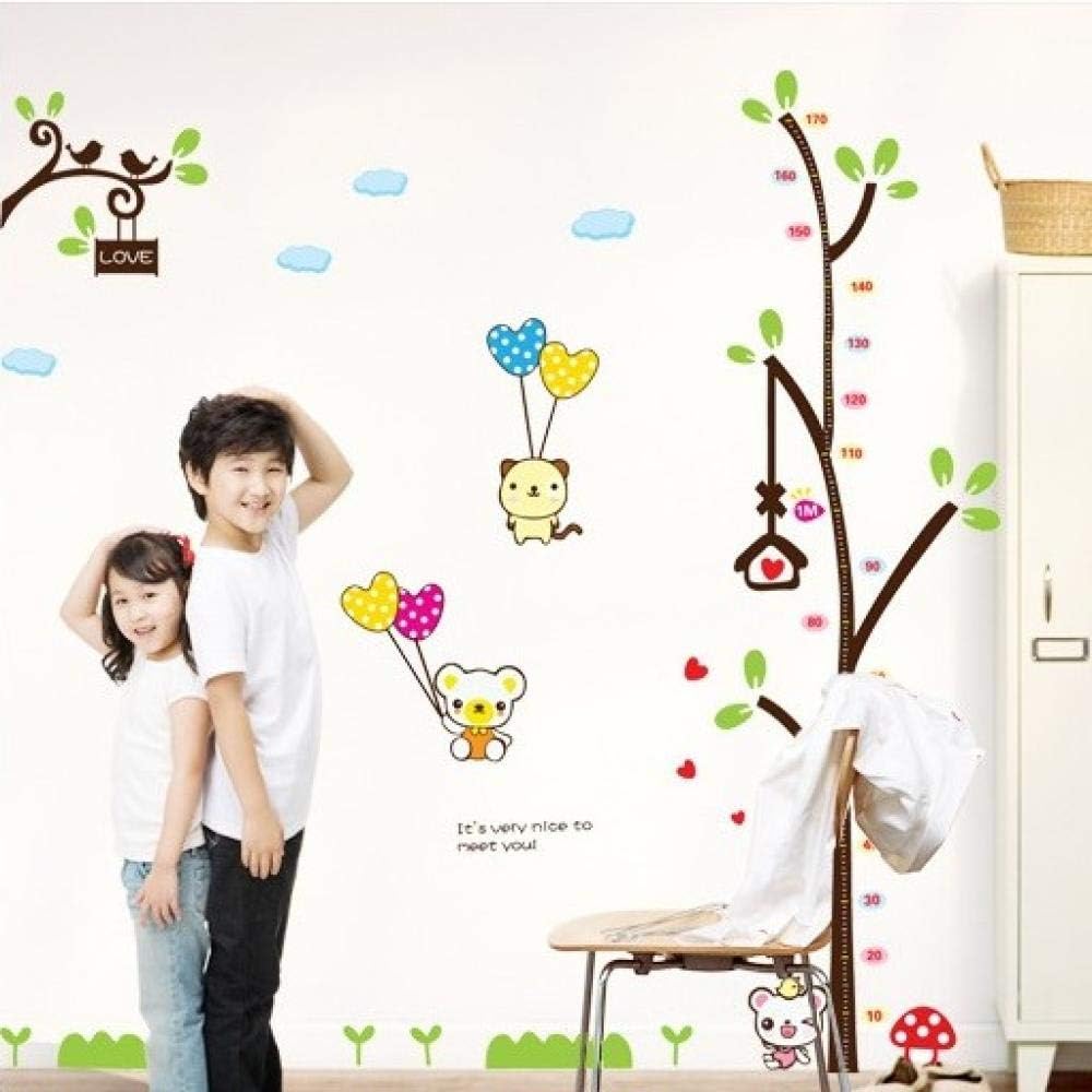 lovely wall paper tree Teddy bear decorate the classroom cartoon children room height sticker am9015