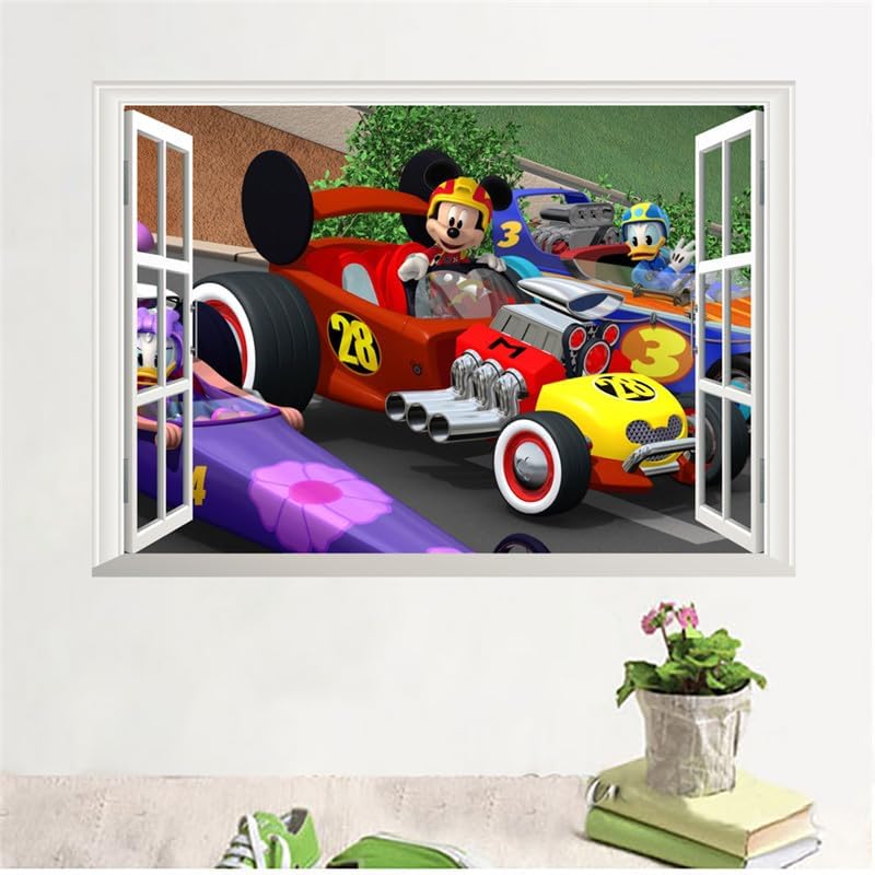 Wall Stickers Driving Racing Car 3D Window Children's Gift Wall Stickers