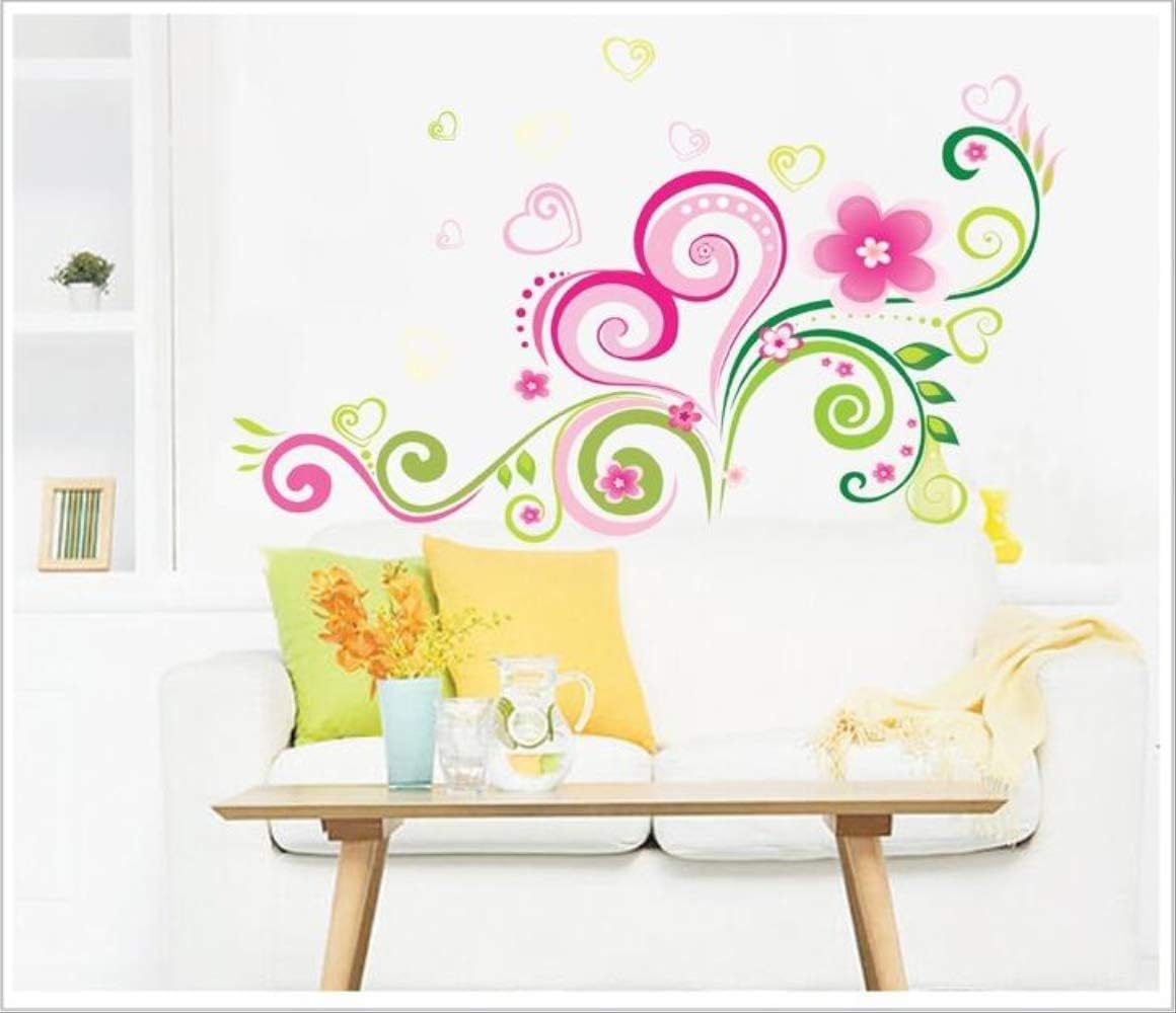 New 2024 Lp Xy8006 DIY Wall Sticker, Stickers Living Room Bedroom Sofa Backdrop Fantasy Flower Wall Stickers Decal Decoration Products Accessories