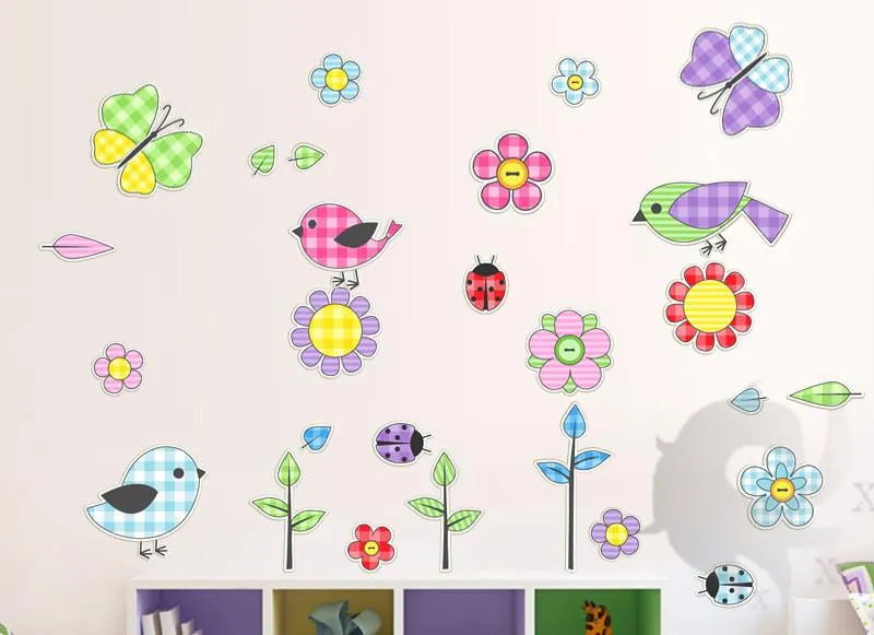cute animal wall sticker, removable, transparent, children's room wall sticker